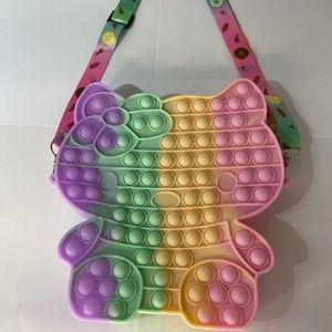 Kitty Crossbody Purse Push Bubble Pop Fidget Toy Stress Relief Toy USA S…